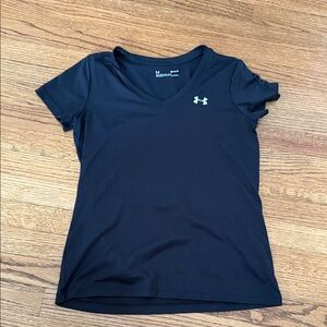 Under Armour Black V-Neck Short Sleeve Tee